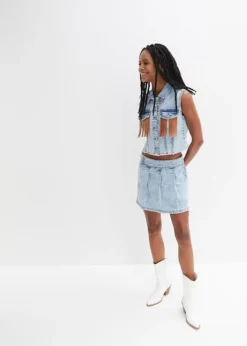 Rainbow Jupe En Jean évasée -Mode Femme 24009236 VC9Uy8Lv