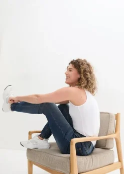 Jean Skinny à Empiècement Taille Confortable -Mode Femme 24009749 ymen2Frq