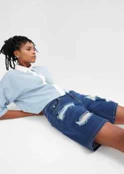 Rainbow Short En Jean Destroyed -Mode Femme 24010124 iWfCSBrd