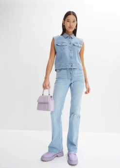 Rainbow Jean évasé Avec Laçage -Mode Femme 24010637 zNEq1POc