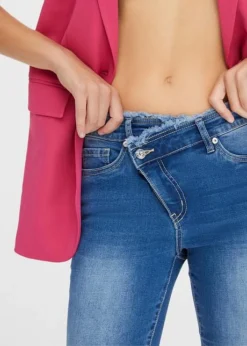 Jean Skinny à Ceinture Asymétrique -Mode Femme 24014036 ptiCyXfC