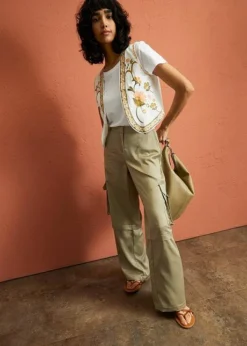 Rainbow Gilet Sans Manches Brodé -Mode Femme 24018324 5NtzxzWB