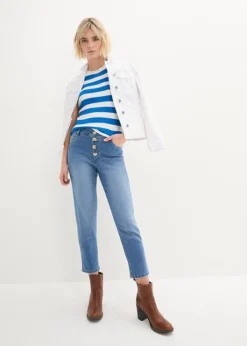 Jean Boyfriend Taille Moyenne, Cropped -Mode Femme 24025043 qxXXshj7