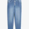 Jean Boyfriend Taille Moyenne, Cropped