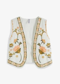 Rainbow Gilet Sans Manches Brodé