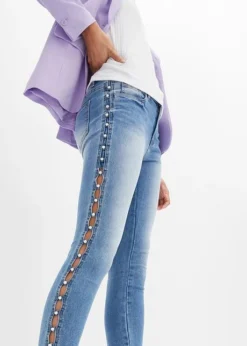 Jean Skinny Avec Perles Appliquées -Mode Femme 24025974 McOzeFnj