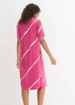 Robe Trapèze En Jersey De Coton Avec Poches, Long. Genou -Mode Femme 24027257 9bnsEzgK