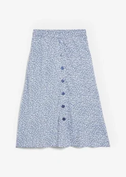 Jupe Longueur Genou En Viscose Avec Poches Et Taille élastiquée