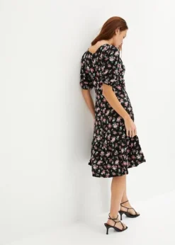 Robe En Jersey à Manches Bouffantes -Mode Femme 24031249 AQy8HUf8