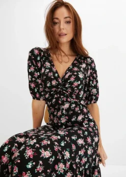 Robe En Jersey à Manches Bouffantes -Mode Femme 24031253 gCSzgxfu