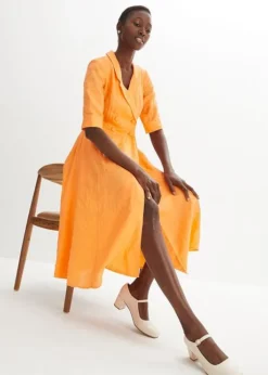 PREMIUM Robe-chemise 100 % Lin -Mode Femme 24033471 sy3vkxw8