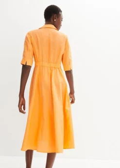 PREMIUM Robe-chemise 100 % Lin -Mode Femme 24033474 bNJUASxI