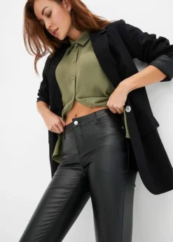 Pantalon Extensible Enduit -Mode Femme 24033543 4LBWG7Bp