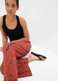 Pantalon Palazzo à Imprimé Batik -Mode Femme 24035469 91lkB8sq