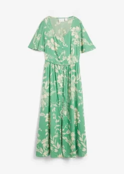 Robe Longue En Viscose Avec Fente Sur La Jupe