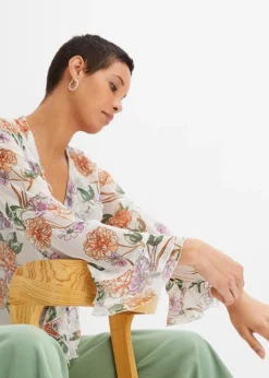 Blouse Imprimée à Volants 11 Blouse Imprimée à Volants -Mode Femme 24036534 4FmaGwjI