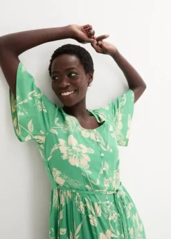 Robe Longue En Viscose Avec Fente Sur La Jupe -Mode Femme 24037600 K0W3zzv0